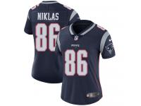 Nike Troy Niklas Limited Navy Blue Home Women's Jersey - NFL New England Patriots #86 Vapor Untouchable