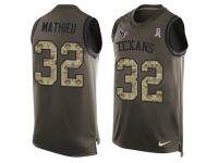 Nike Tyrann Mathieu Green Men's Jersey - NFL Houston Texans #32 Salute to Service Tank Top