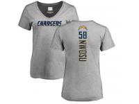 Nike Uchenna Nwosu Ash Backer Women's - NFL Los Angeles Chargers #58 T-Shirt