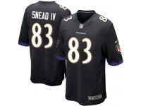 Nike Willie Snead IV Game Black Alternate Men's Jersey - NFL Baltimore Ravens #83