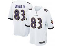 Nike Willie Snead IV Game White Road Men's Jersey - NFL Baltimore Ravens #83