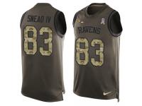 Nike Willie Snead IV Green Men's Jersey - NFL Baltimore Ravens #83 Salute to Service Tank Top
