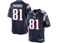 Nike Youth Clay Harbor Limited Navy Blue Home Jersey - New England Patriots NFL #81