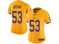 Nike Zach Brown Limited Gold Women's Jersey - NFL Washington Redskins #53 Rush Vapor Untouchable