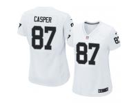 Oakland Raiders Dave Casper Women's Road Jersey - White Nike NFL #87 Game