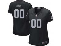 Oakland Raiders Jim Otto Women's Home Jersey - Black Nike NFL #0 Game