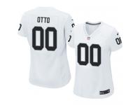 Oakland Raiders Jim Otto Women's Road Jersey - White Nike NFL #0 Game