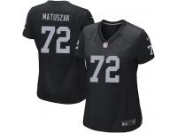 Oakland Raiders John Matuszak Women's Home Jersey - Black Nike NFL #72 Game