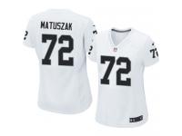 Oakland Raiders John Matuszak Women's Road Jersey - White Nike NFL #72 Game