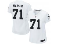 Oakland Raiders Menelik Watson Women's Road Jersey - White Nike NFL #71 Game