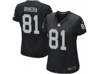 Oakland Raiders Mychal Rivera Women's Home Jersey - Black Nike NFL #81 Game