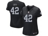 Oakland Raiders Ronnie Lott Women's Home Jersey - Black Nike NFL #42 Game