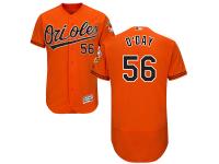 Orange Darren O'Day Men #56 Majestic MLB Baltimore Orioles Flexbase Collection Jersey