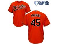 Orange Mark Trumbo Men #45 Majestic MLB Baltimore Orioles Cool Base Alternate Jersey