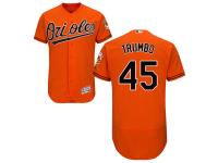 Orange Mark Trumbo Men #45 Majestic MLB Baltimore Orioles Flexbase Collection Jersey