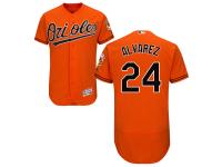 Orange Pedro Alvarez Men #24 Majestic MLB Baltimore Orioles Flexbase Collection Jersey