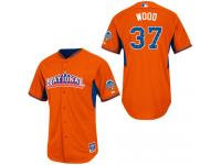 Orange Travis Wood Men #37 Majestic MLB Chicago Cubs Nation League 2013 All-Star BP Jersey