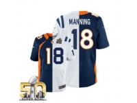 Peyton Manning Youth Jersey - Denver Broncos #18 Broncos Alternate Colts Road Two Tone Super Bowl 50 Bound Nike NFL