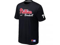 Philadelphia Phillies Nike Short Sleeve Practice T-Shirt Black