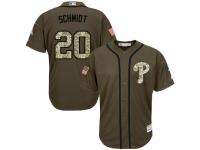 Phillies #20 Mike Schmidt Green Salute to Service Stitched Baseball Jersey
