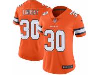 Phillip Lindsay Women's Denver Broncos Nike Color Rush Vapor Untouchable Jersey - Limited Orange