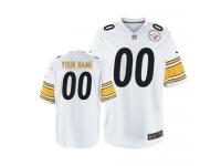 Pittsburgh Steelers Customized Men's Road Jersey - White Nike NFL Limited