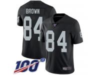 Raiders #84 Antonio Brown Black Team Color Men's Stitched Football 100th Season Vapor Limited Jersey