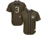 Rangers #3 Russell Wilson Green Salute to Service Stitched Baseball Jersey