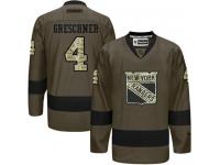 Rangers #4 Ron Greschner Green Salute to Service Stitched NHL Jersey
