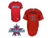 Red Dustin Pedroia Men #15 Majestic MLB Boston Red Sox American League 2010 All-Star BP Jersey