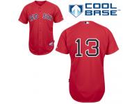 Red Hanley Ramirez Men #13 Majestic MLB Boston Red Sox Cool Base Alternate Jersey