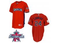 Red Miguel Cabrera Men #24 Majestic MLB Detroit Tigers American League 2010 All-Star BP Jersey