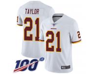 Redskins #21 Sean Taylor White Men's Stitched Football 100th Season Vapor Limited Jersey
