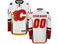 Reebok Calgary Flames Men's Premier Away Custom Jersey - White