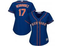 Royal Blue Authentic Keith Hernandez Women's Jersey #17 Cool Base MLB New York Mets Majestic Alternate Road