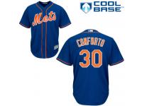 Royal Blue Authentic Michael Conforto Youth Jersey #30 Cool Base MLB New York Mets Majestic Alternate Home