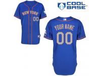 Royal Blue Customized Men Majestic MLB New York Mets Cool Base Alternate Road Jersey