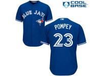 Royal Blue Dalton Pompey Men #23 Majestic MLB Toronto Blue Jays Cool Base Alternate Jersey