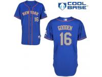 Royal Blue Dwight Gooden Men #16 Majestic MLB New York Mets Cool Base Alternate Road Jersey