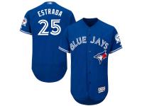 Royal Blue Marco Estrada Men #25 Majestic MLB Toronto Blue Jays 40th Flexbase Collection Jersey