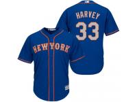 Royal Blue Matt Harvey Women #33 Majestic MLB New York Mets Cool Base Alternate Road Jersey