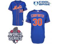 Royal Blue Michael Conforto Men #30 Majestic MLB New York Mets 2015 World Series Cool Base Alternate Home Jersey