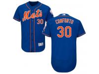 Royal Blue Michael Conforto Men #30 Majestic MLB New York Mets Flexbase Collection Jersey
