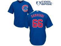 Royal Blue Munenori Kawasaki Men #66 Majestic MLB Chicago Cubs Cool Base Alternate Jersey