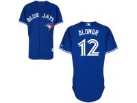 Royal Blue Roberto Alomar Men #12 Majestic MLB Toronto Blue Jays Alternate Jersey