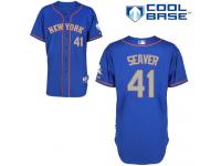 Royal Blue Tom Seaver Men #41 Majestic MLB New York Mets Cool Base Alternate Road Jersey