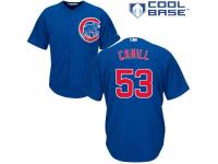 Royal Blue Trevor Cahill Men #53 Majestic MLB Chicago Cubs Cool Base Alternate Jersey