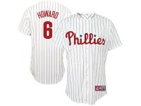 Ryan Howard Philadelphia Phillies #6 Majestic Replica Jesey - White Pinstripe