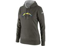 San Diego Charger Women Nike Club Rewind Pullover Hoodie Dark Grey