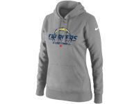 San Diego Charger Women Nike Critical Victory Pullover Hoodie Light Grey